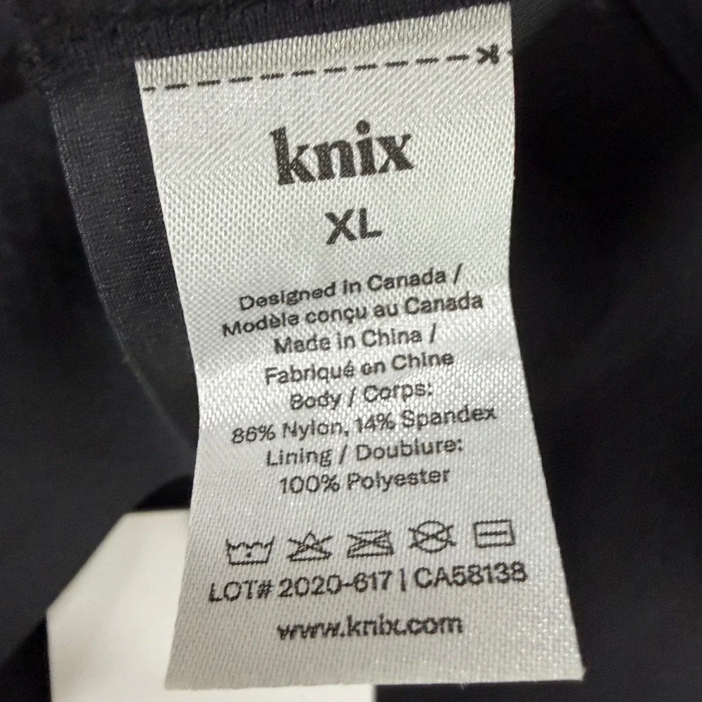 Knix Infinity Bra Womens XL Black Wireless Comfort Support Everyday Minimalist